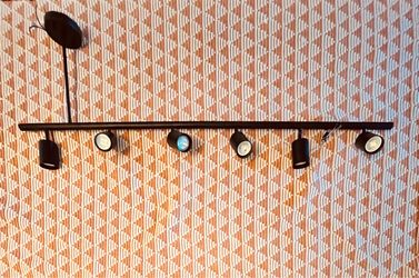 Modern 6-Light Black Track Lighting Ceiling Fixture