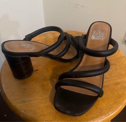 Dolce Vita Black Strappy Block Heel Sandals