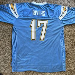 San Diego Chargers #17 Philip Rivers Vintage RBK NFL Jersey XL