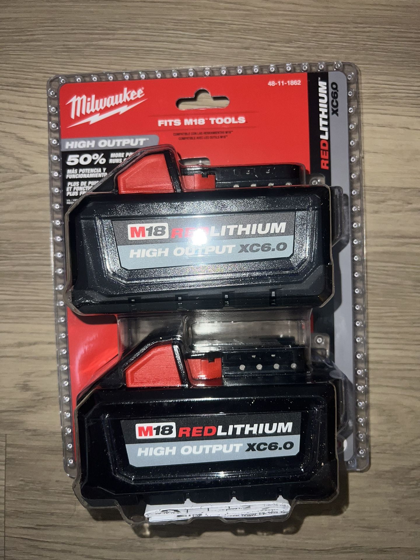 Milwaukee M18 18-Volt Lithium-Ion High Output 6.0Ah Battery Pack (2-Pack)