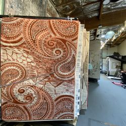 5x7 Area Rugs Carpet Rugs Transitional Design Thick Colors Rust Gray