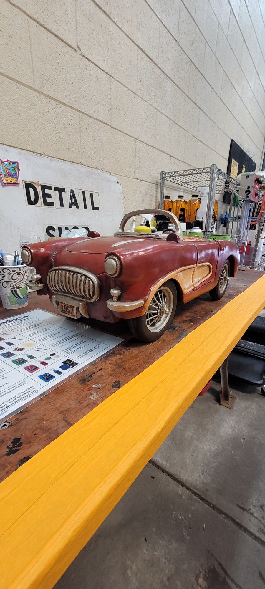 Wooden 1957 Chevy Corvette 2ft
