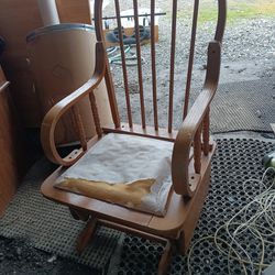 Wood Glider Rocking Chair 