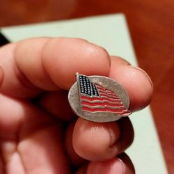 Tiffany & Co Sterling Silver American Flag Pin