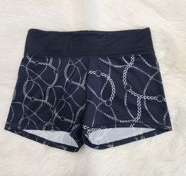 VS Pink L Black Chain Print Athletic Shorts