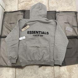 ESSENTIALS Dark Oatmeal Hoodie XS, S, M 