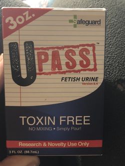 NEW, UNOPENED!!! UPass - Toxin Free Fetish Urin