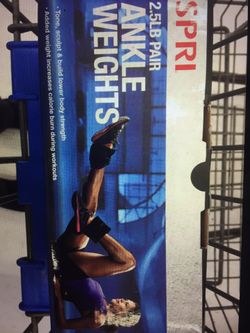 New Sealed Box 2.5 lb pair of ankle weights 2.5 lbs each ankle develop legs, calves and speed, also available AW’s come in 2.5 & 5, 10 lbs