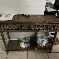 Mirrored Front Accent Table