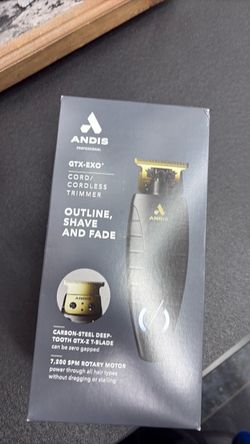 Open box Andis GTX EXO CORDLESS TRIMMER