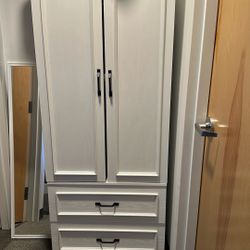Wardrobe Closet with 2 Doors and 2 Drawers 