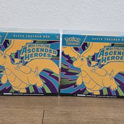IN HAND For Sale:
Brand New in Box Pokemon Trading Card Game TCG Mega Evolutions Ascended Heroes Elite Trainer Box ETB