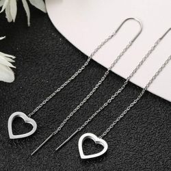 Heart Threader Earrings 