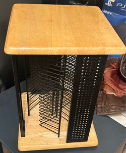 Vintage wood cd holder (lazy Susan) 100 disc