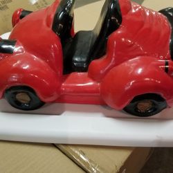 Decorative Red Cartoonish Car