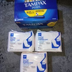 New Box Pearl Tampons And 3 Packs Pads New In Package 