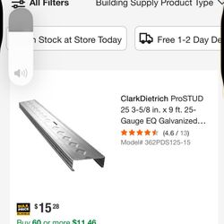 ProStud Galvanized Steel Wall Framing Stud 