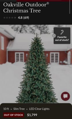 Balsam Hill Oakville Outdoor Christmas Tree -10'
