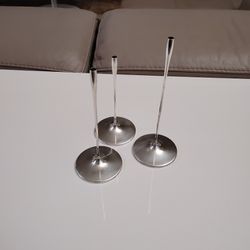 3 Mcm Dansk Silver Plated Candle Holder 
