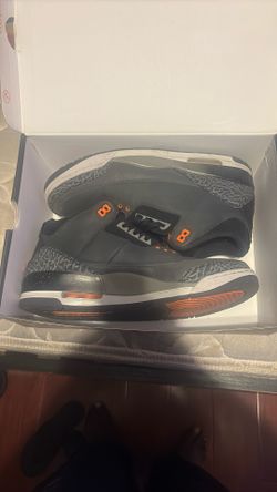 Jordan 3s  Grey And Orange 