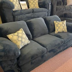 🇺🇸HUGE Blowout Furniture Sale!🇺🇸 Brand New Navy Blue Sofa Loveseat Livingroom Set! $50 Down Takes It Home Today!