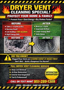 Dryer vent (cleaning special)