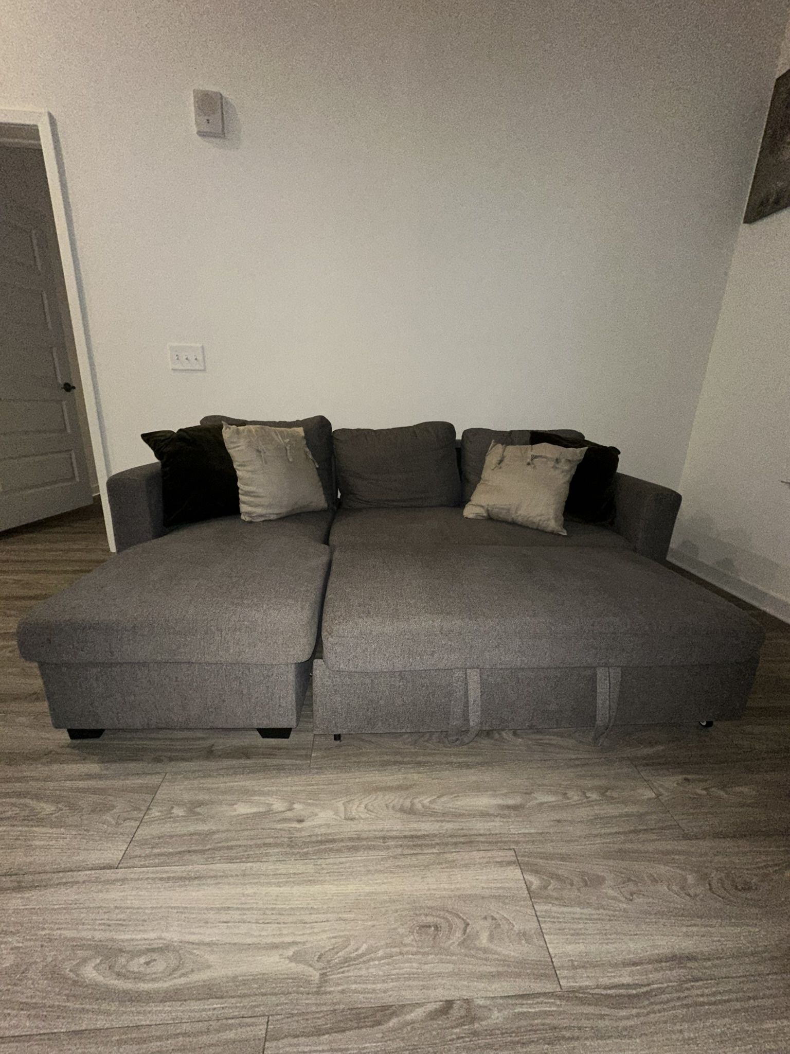 Gray Modern Fabric Sectional 