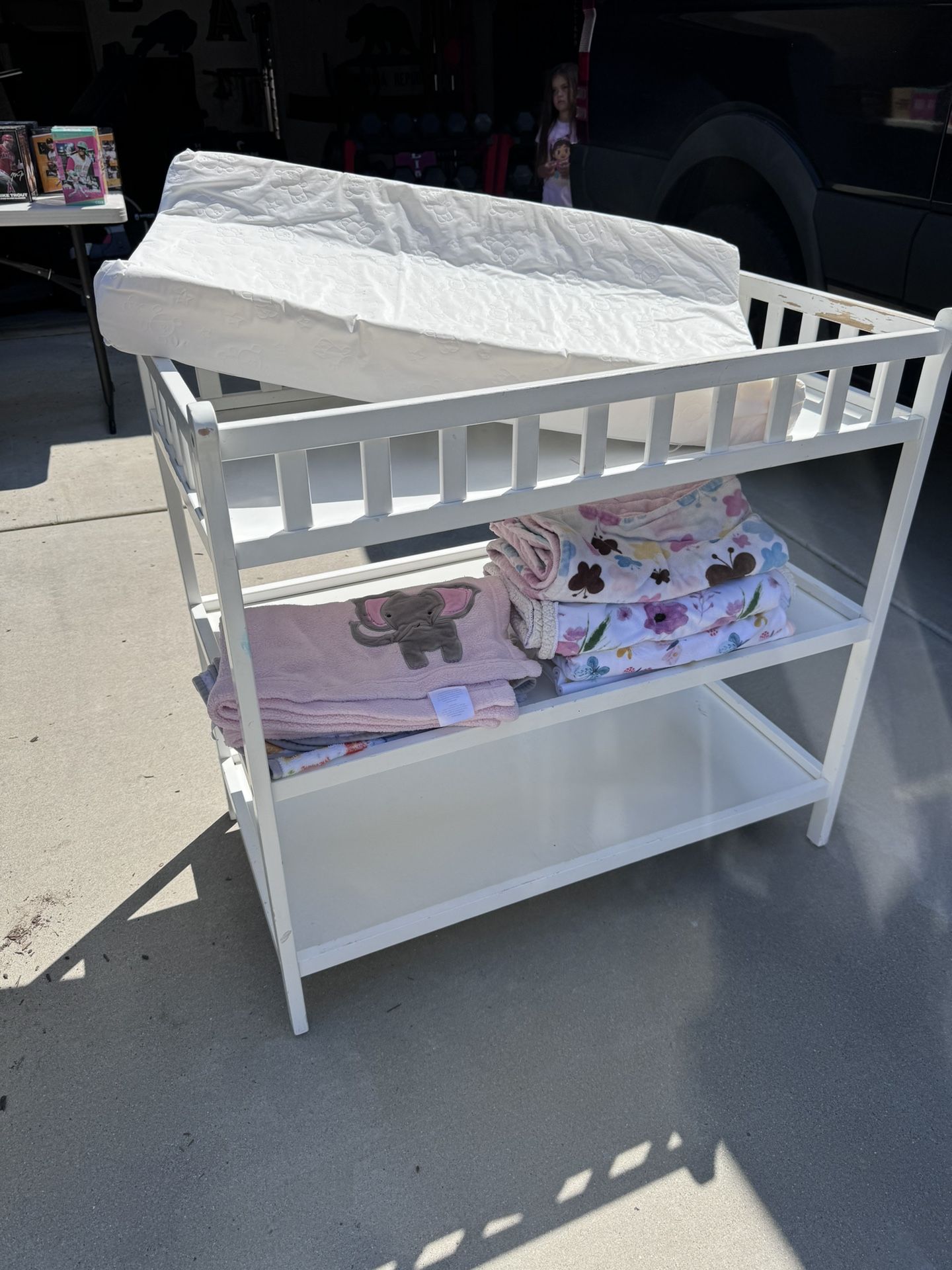 Changing Table/ Blankets