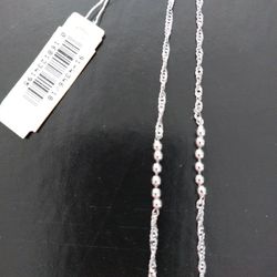 Sterling Silver 18" Necklace NWT