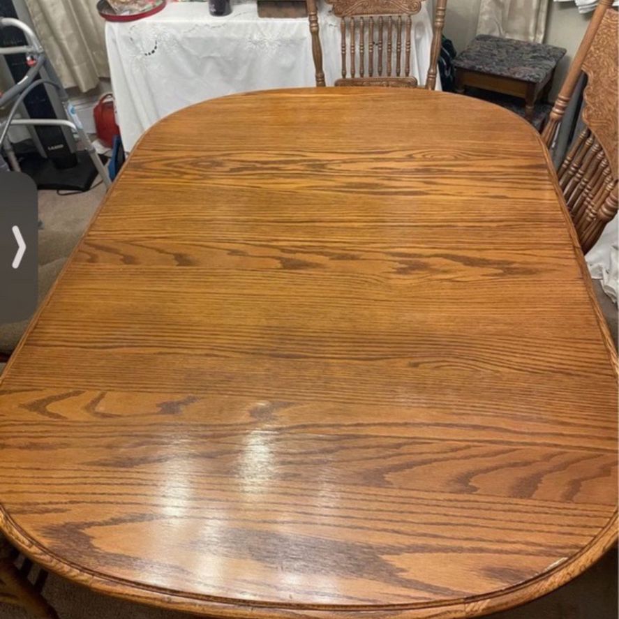 Solid Oak Table Set
