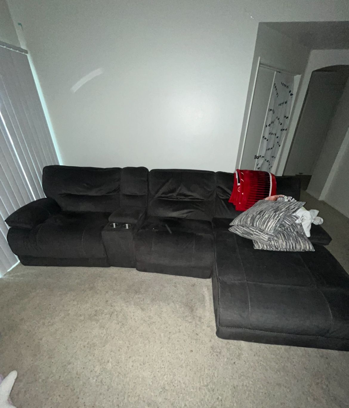 Power Reclining Sectional Couch