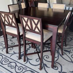 Hight Top Dinning Table with 6 Chairs