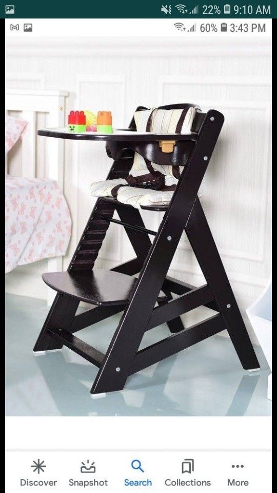 BEAUTIFUL NATURAL WOOD BABY HIGH CHAIR BRAND NEW