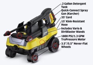 NEW Karcher K3 Follow Me 1800 PSI Pressure Washer, Electric