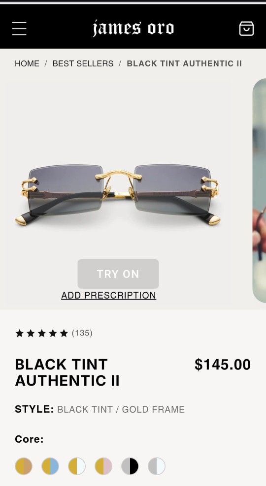 James Oro Authentic II Sunglasses