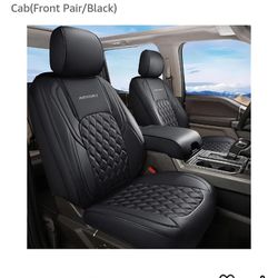 Huidasource Front Car Seat Covers, Waterproof Faux Leather F150 Truck Seat Cushion Cover Custom Fit for 2015-2024 Ford F150 SuperCrew & 2017-2024 F250