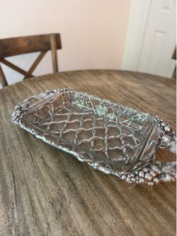 Arthur Court Grapevine Serving Tray with Pyrex Baking Dish & Original Box