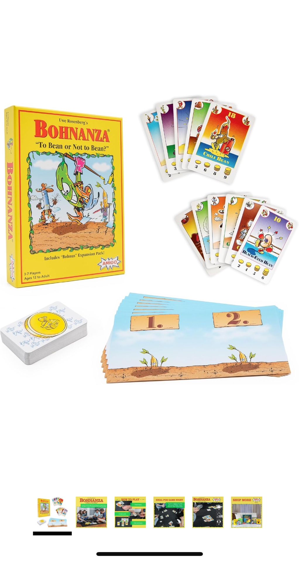 Amigo Games Bohnanza Classic Card Game – Plant & Harvest Your Beans in This Exciting Strategic Game That is Fun for the Whole Family – For Kids & Adul