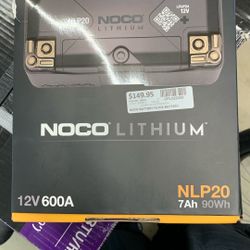 Noco NLP20 12v 600A 7Ah 90WH  Lithium Battery, New!