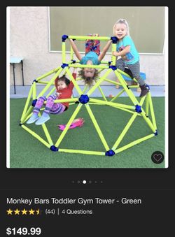 Monkey Bars Toddler Gym Tower - Green