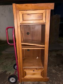 Solid Wood Media Tv Cabinet with Drawers