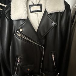 Michael Kors Belted Biker jacket