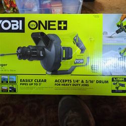 RYOBI ONE + 18 V 35'  5/16" DRAIN AUGER