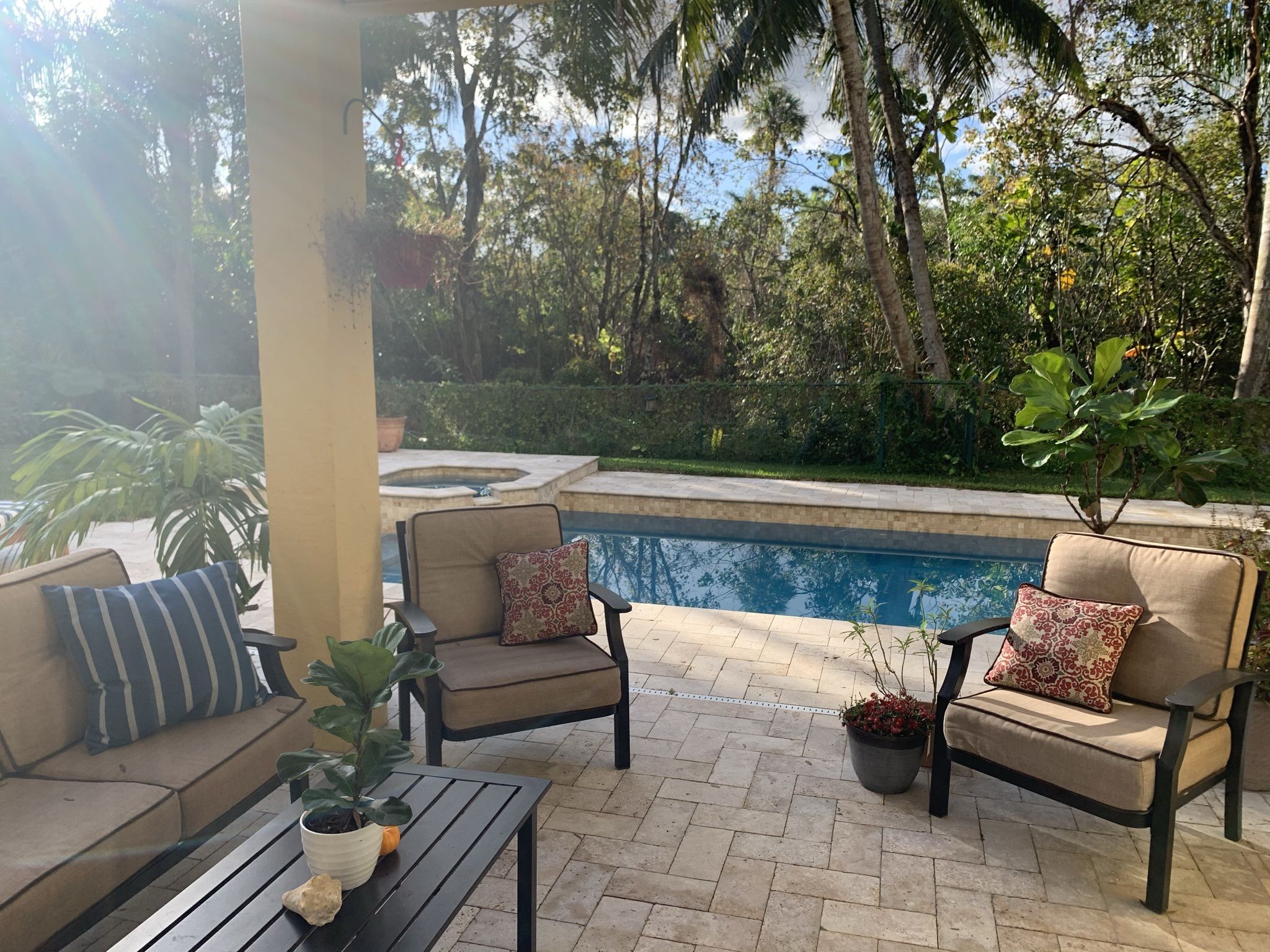 Outdoor Patio sofa and Chairs with coffee table