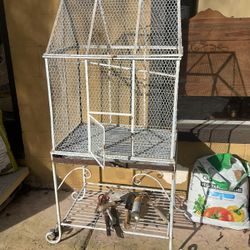 Vintage metal bird Cage 