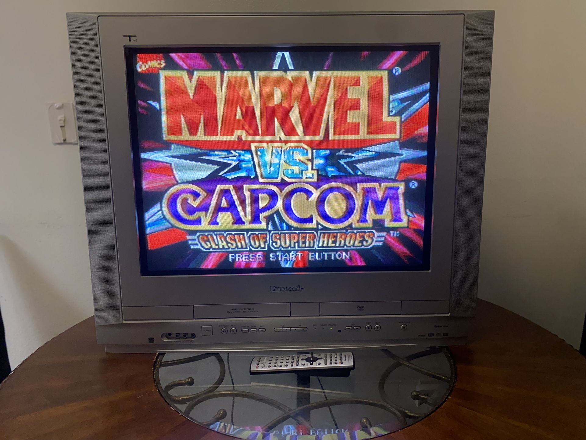 Panasonic Tau 27in CRT TV (PVDF2735) With Built In VHS, DVD Player And