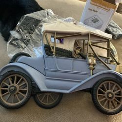 Vintage 1977 Burwood Products Blue Model T Ford Car Wall Hanging Plaque 