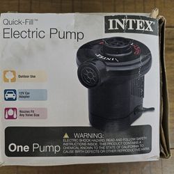Intex Quick Fill Electric Air Pump With 12V Car Adapter & 3 Nozzles