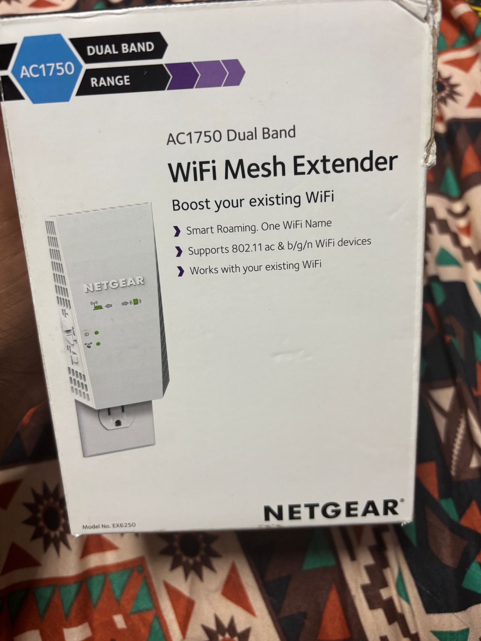 NETGEAR WiFi Mesh Range Extender EX6250 - Coverage up to 2000 sq.ft. and 32 devices with AC1750 Dual Band Wireless Signal Booster & Repeater (up to 17