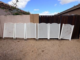 (6) Piece 15.75’ Outdoor Vinyl White Picket Fence - 31.5 W x 45” H - Each Piece